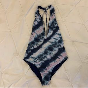 Billabong tie dye plunge one piece